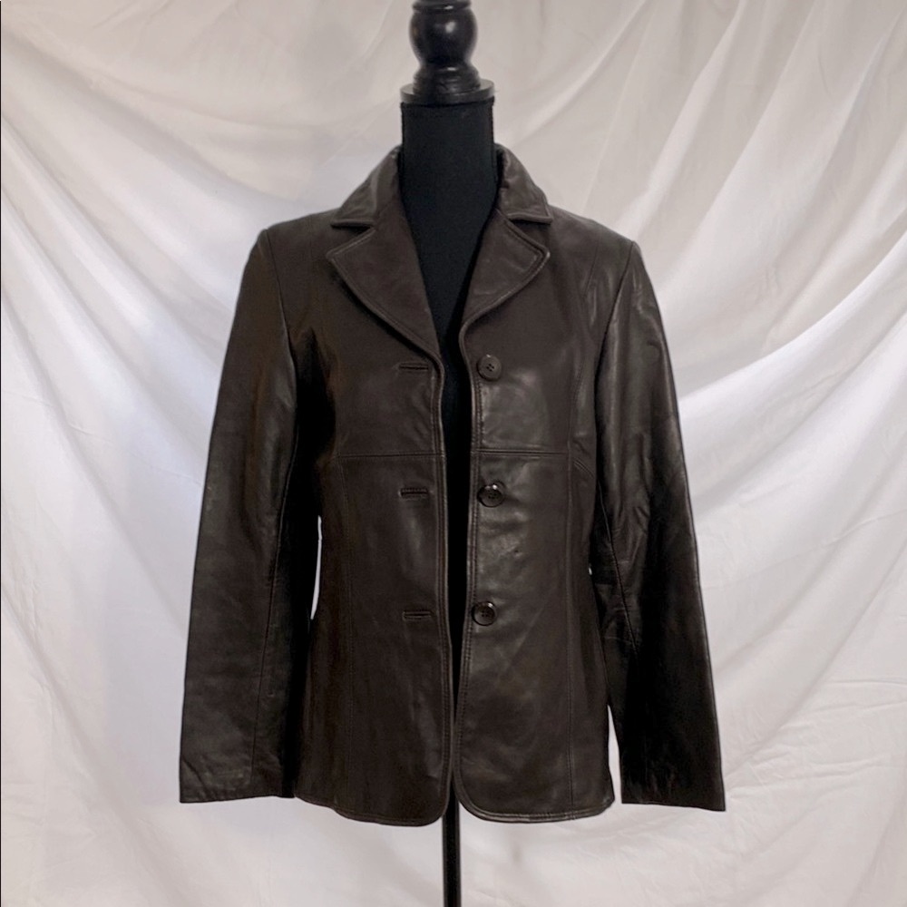 Elegant Brown Leather Jacket